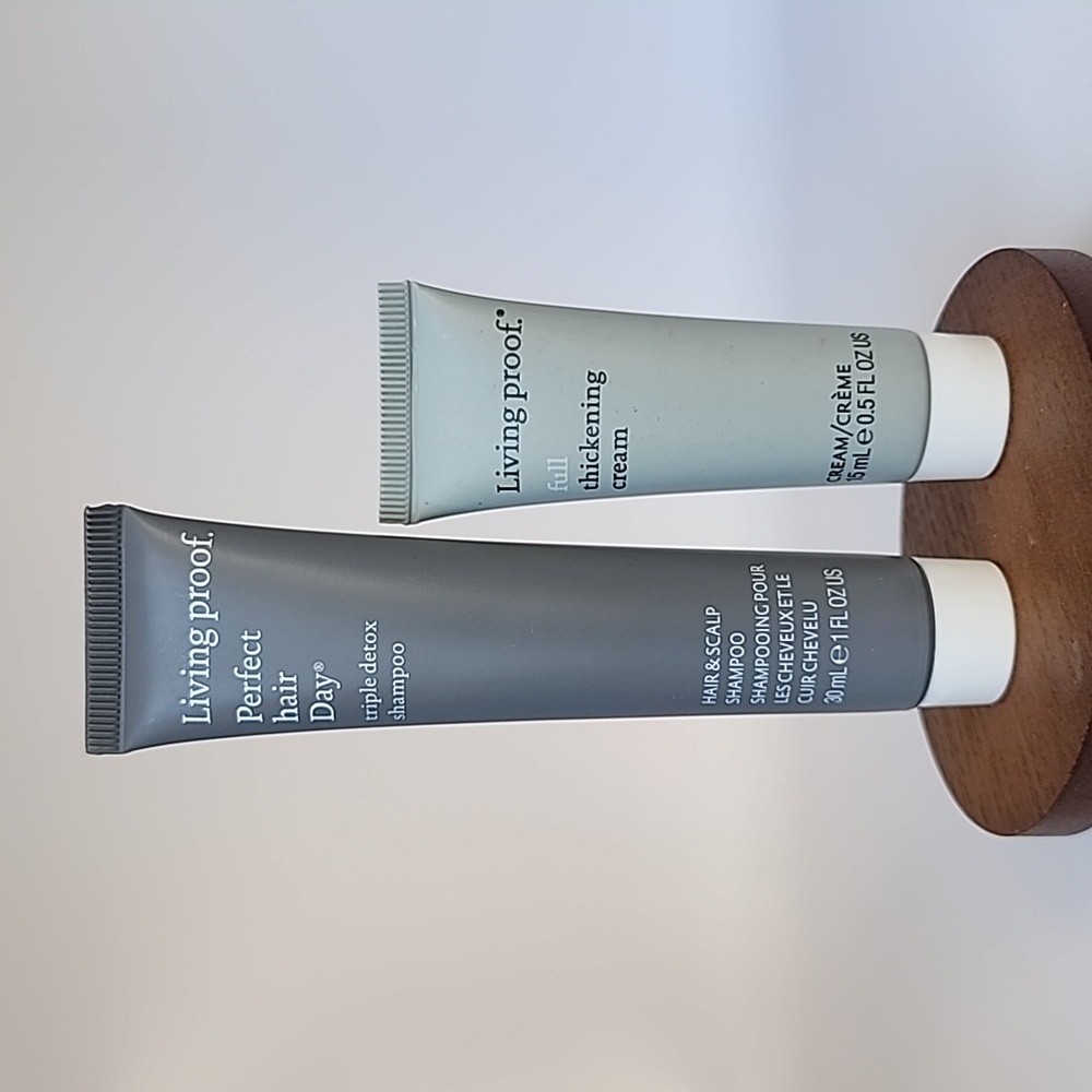 2 Living Proof Sample Set - Perfect Hair Day Detox Shampoo & Full Thicken Cream